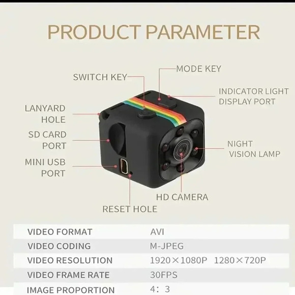 Mini Camera SQ11 HD 1080P Sensor Night Vision Camcorder Motion DVR Micro Camera - Picture 4 of 7